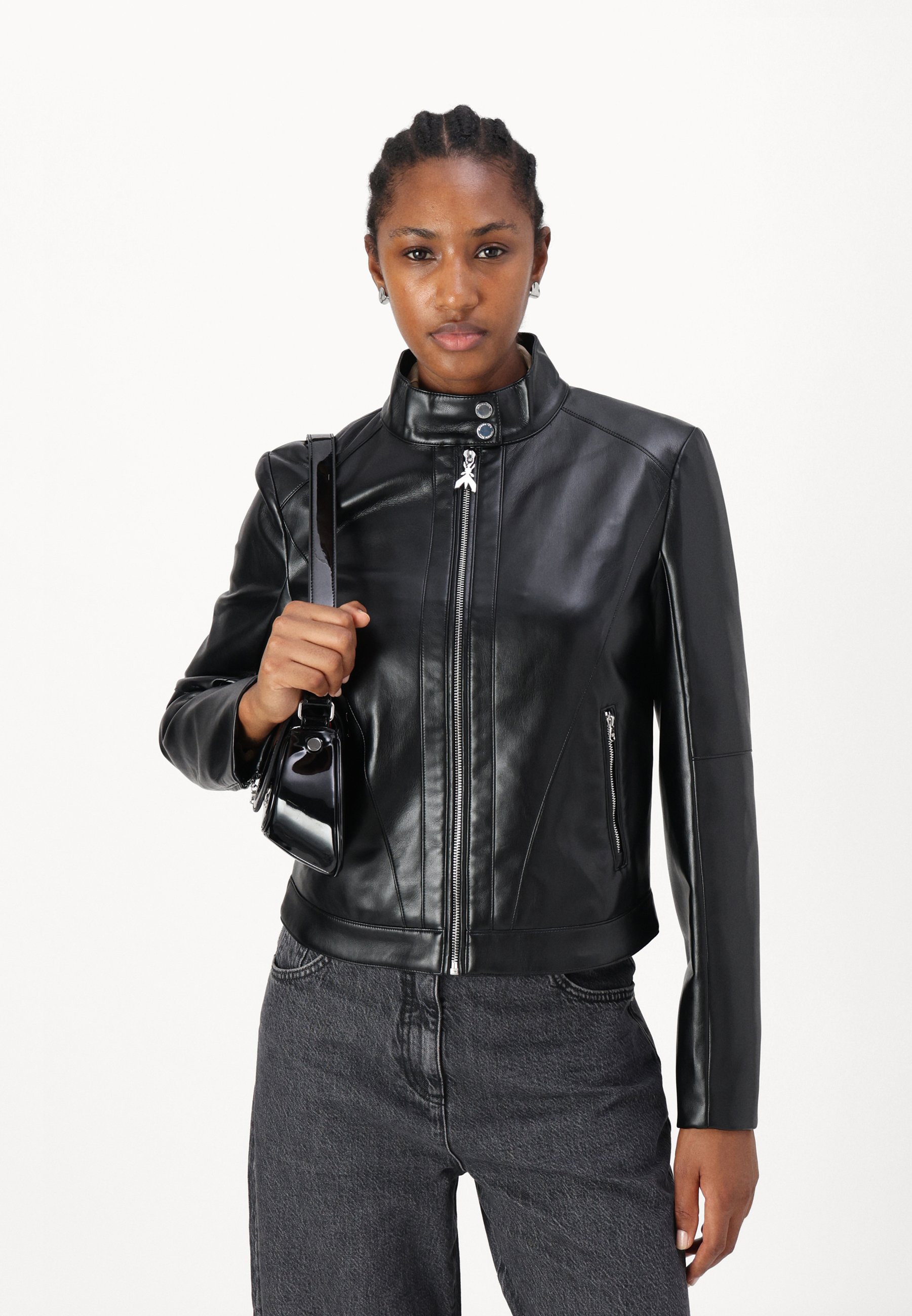 Patrizia Pepe JACKET - Kunstlederjacke - nero/schwarz