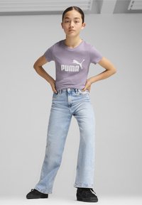 Puma LOGO TEE - Triko s potiskem - pale plum