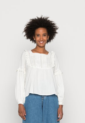 BLUSA COT DOB ROMANTI - Blouse - beige/camel