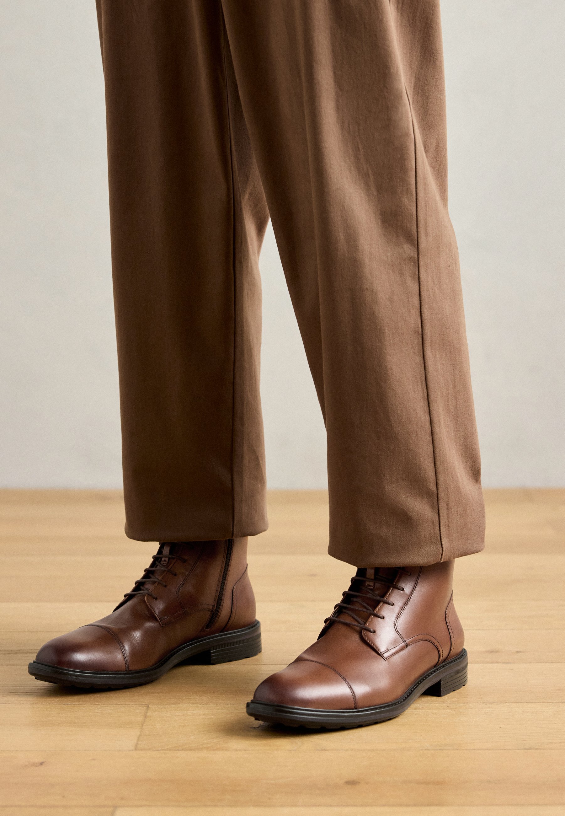 Geox WALK PLEASURE - Bottines à lacets - light brown/marron