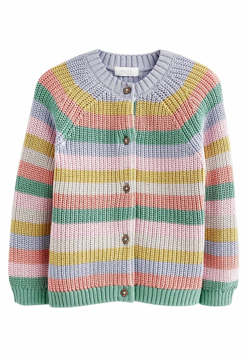 Next STIPE CARDIGAN Cardigan pastel rainbow/pink Zalando