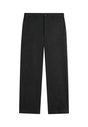 Massimo Dutti, 100% wool relaxed fit trousers - Bukser - dark grey
