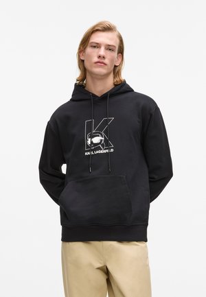 IKON K-INITIAL - Džemperis ar kapuci - black