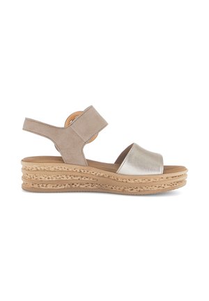 Sandalen met sleehak - puder rabbit