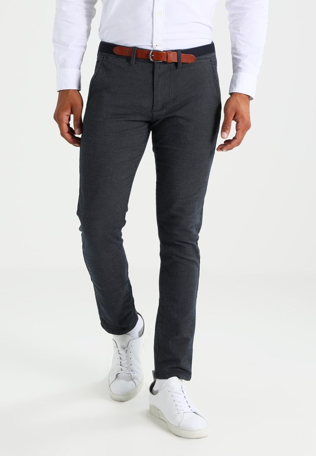 SHXYARD STRUCTURE SLIM FIT - Chinos - dark sapphire