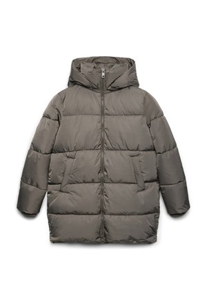 CON CAPPUCCIO - Cappotto invernale - fango