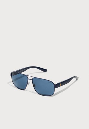 Aurinkolasit - shiny navy blue/shiny yellow