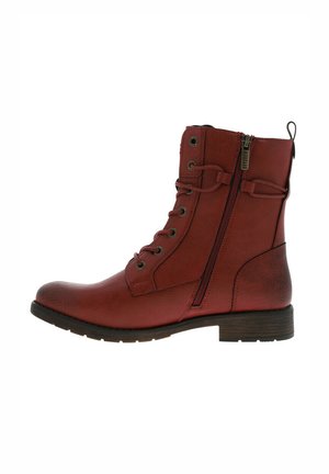 Bottines à lacets - rouges