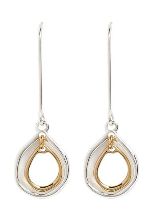 SHAPED DROP  - Fülbevalók - gold silver tone