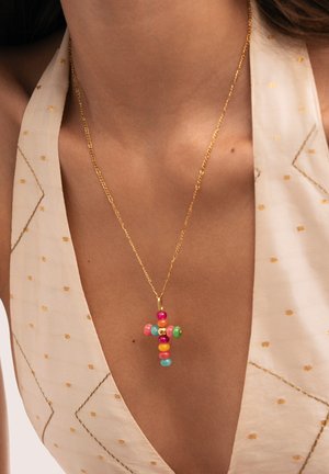 Singularu, CRUZ COLOR STONES - Colgante - gold-coloured