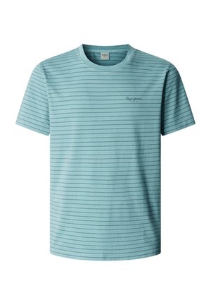 Pepe Jeans, PEPE JEANS BASIC T-SHIRT JACKO STRIPES - Trükipildiga T-särk - dark acqua blue