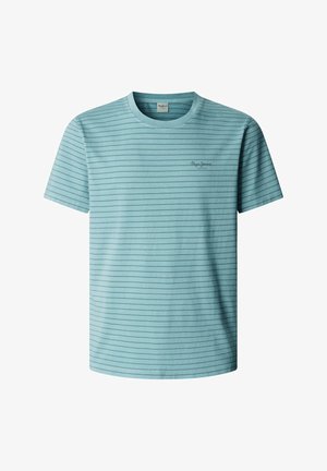 Pepe Jeans, PEPE JEANS BASIC T-SHIRT JACKO STRIPES - T-shirts print - dark acqua blue