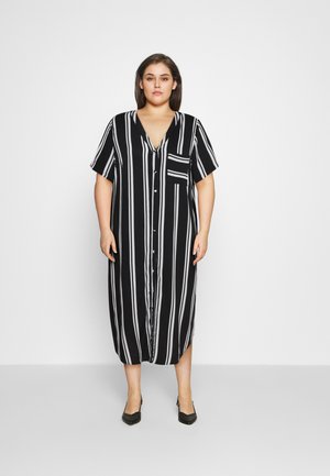 CARDENIZIA CALF DRESS STRIP - Paitamekko - black/cloud dancer