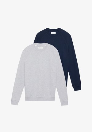 2 PACK - Bluză de molton - navy blazer/grey melange