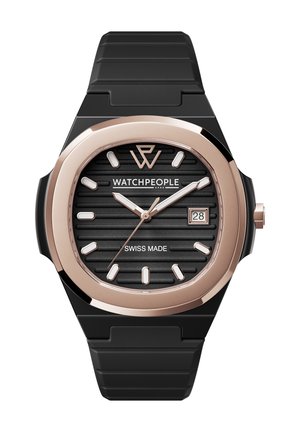 Watch - black rose gold coloured