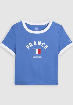 Levi's®, FOOTBALL RINGER - Μπλουζάκι με στάμπα - blue/white/red
