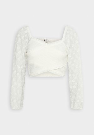 American Eagle SMOCKED - Palaidinė - cream