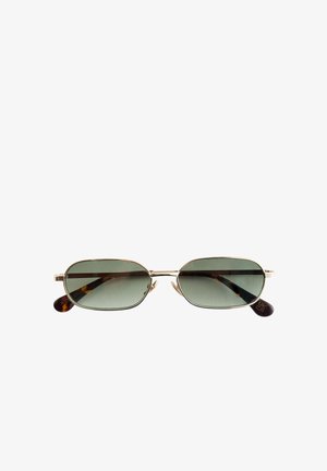 & OTHER STORIES, & OTHER STORIES SLIM RECTANGULAR SUNGLASSES - Lunettes de soleil - gold-coloured