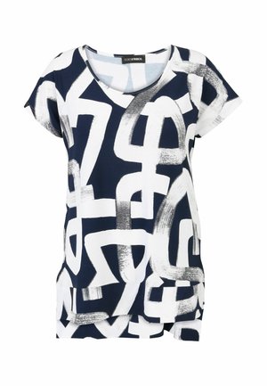 Print T-shirt - dunkelblau