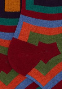 Gallo WITH CONCENTRIC SQUARE MOTIF - Calzettoni - amaranto