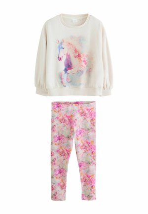 SET - Bluză de molton - cream pink unicorn