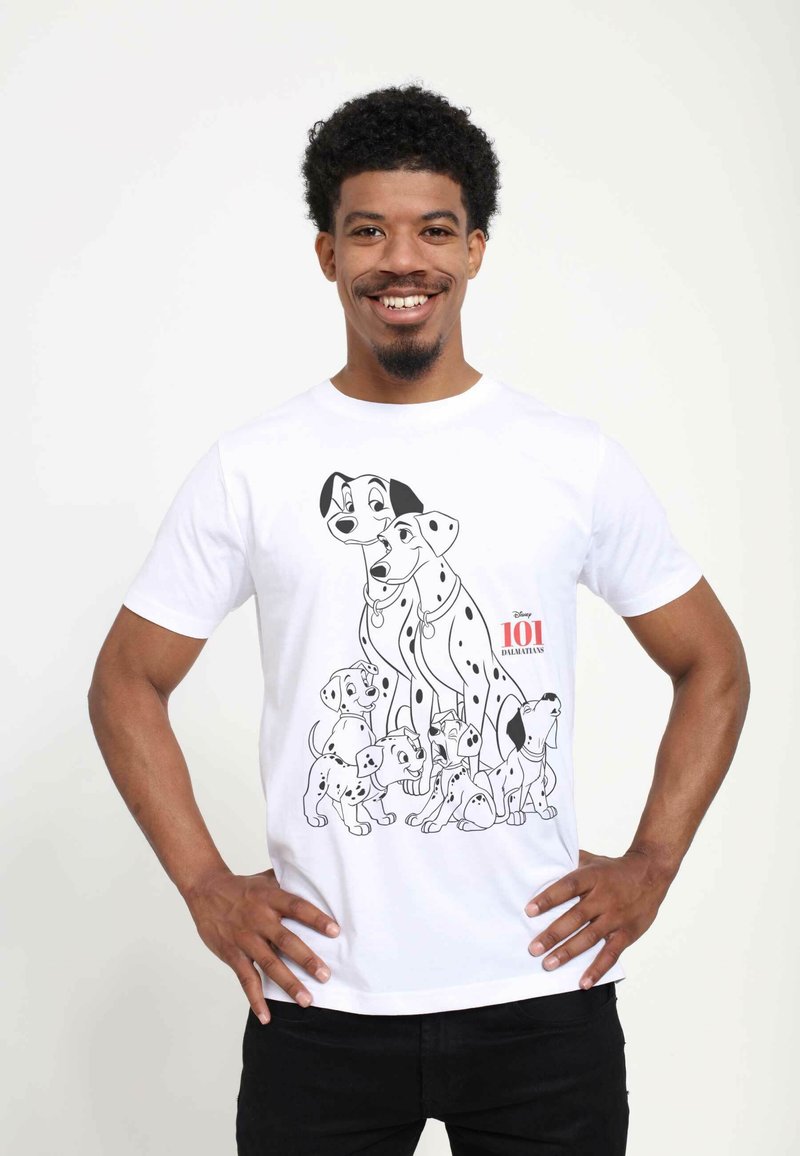 Disney 101 DALMATIANS DOG PILE UNISEX - Camiseta estampada - white