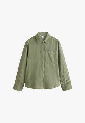 Next, REGULAR FIT - LONG SLEEVE DOUBLECLOTH SHIRT - Skjortebluser - khaki green