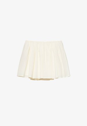 PULL&BEAR, MINI FLARED - SKORT - Jupe trapèze - white