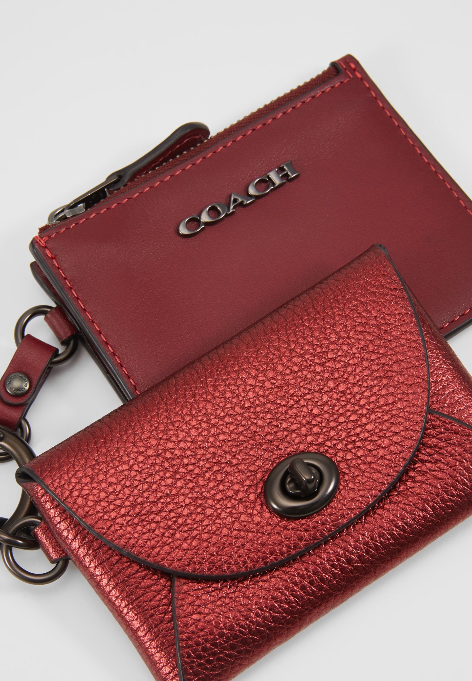 coach metallic wallet