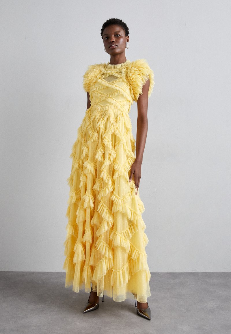 sachin and babi light blue dress Yellow Wedding Guest Dresses