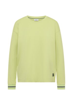 Cecil, LANGARM SHIRT MIT RUNDHALS UND STREIFENDETAIL - Sweatshirt - citrin green