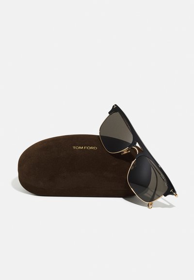 Tom Ford LEE UNISEX - Solbriller - black/rose gold/smoke