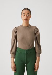 ONLY Petite - ONLNELLA HIGHNECK  - Langærmet T-shirt - walnut Miniaturebillede 1