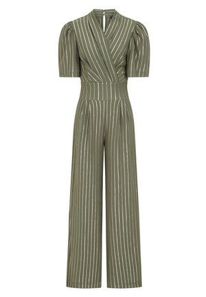 STRIPE WIDE LEG - Jumpsuit - khaki