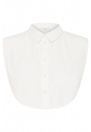 Col blanc amovible avec patte de boutonnage, col pointu classique et ourlet arrondi, conçu pour être porté sous les vêtements.