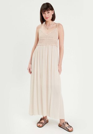 LANGES MAKRAMEE - Robe longue - sable