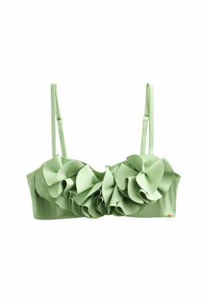 RUFFLE BANDEAU  - Zgornji del kopalk - sage green