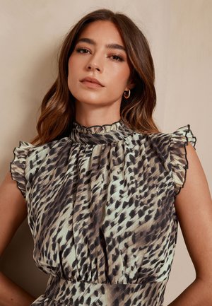 REGULAR FIT TIERED  - Robe longue - animal leopard print