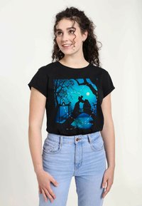 Henry Tiger DISNEY LADY AND THE TRAMP SILHOUETTE LOVE - Triko s potiskem - black