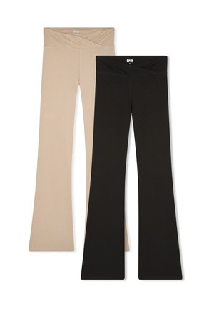 PACK 2 A ZAMPA - Pantaloni - 1x Black, 1x Nude