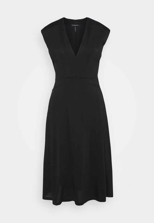 V NECK DRESS - Jerseyjurk - black