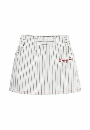 SHORT STRIPED - A-Linien-Rock - white