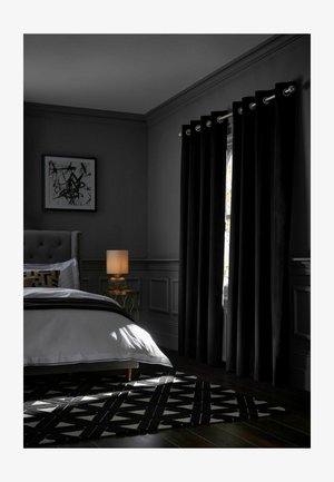 Next, MATTE VELVET EYELET CURTAINS - Curtains - black
