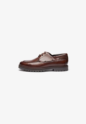 LEATHER - Lace-ups - dark brown