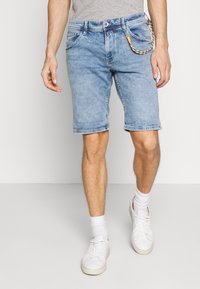 TOM TAILOR DENIM REGULAR FIT - Jeansshort - used light stone blue denim