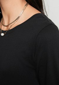 Next LONGLINE LONG SLEEVE CREW NECK TOP - Top s dlhým rukávom - black