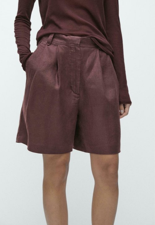 Bermuda Femme Massimo Dutti - Taille 46 - Couleur Beige Rosé - Neuf Avec étiquettes
