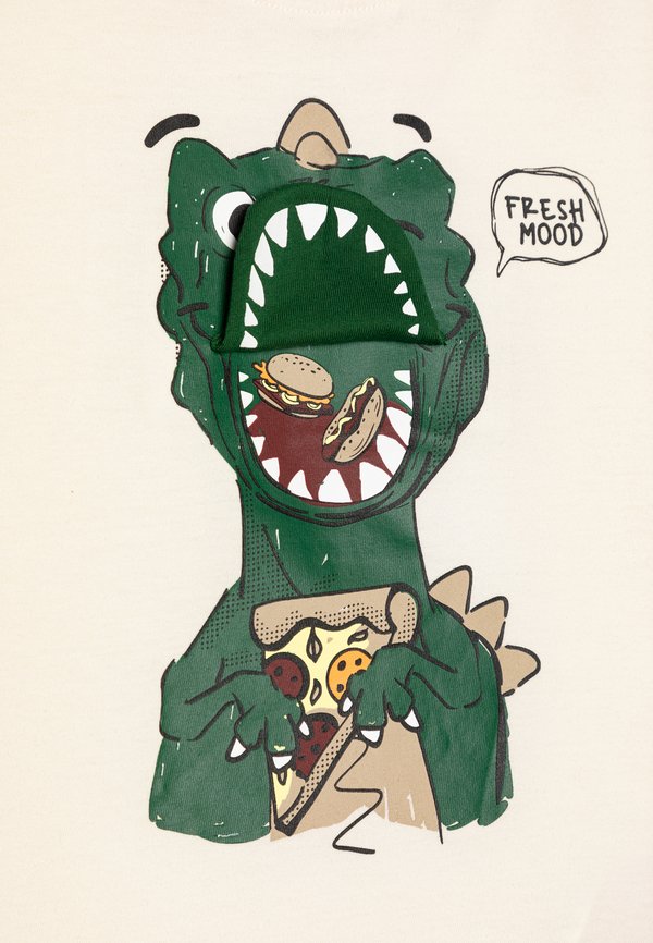 BRETT - Print T-shirt - cloud dancer3