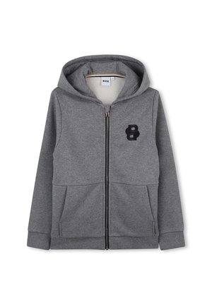 JUNIOR HOODED CARDIGAN - Felpa con zip - heather grey