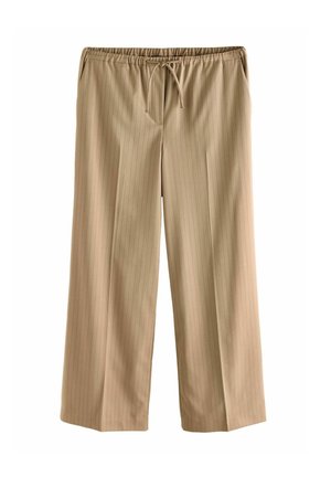 DRAWSTRING WAIST TIE FRONT WIDE - Blugi drepți - neutral